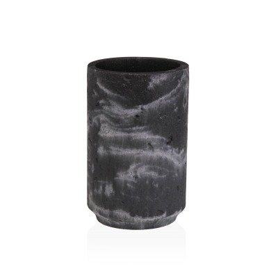 Support pour brosses à dents Versa Noir Résine 6,9 x 10,2 x 6,9 cm