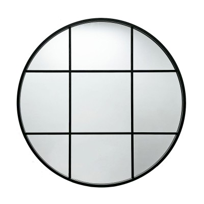 Wall mirror Versa Black 3 x 80 x 80 cm