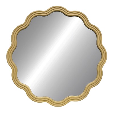 Wall mirror Versa Golden 3 x 60 x 60 cm