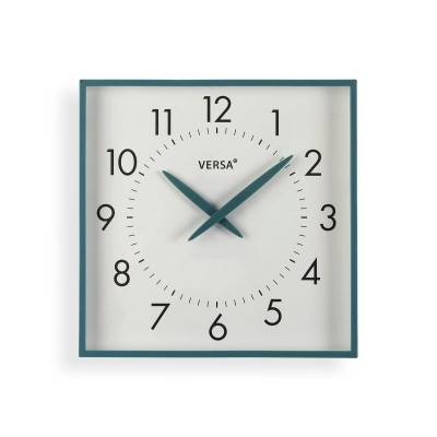 Wall Clock Versa Blue Plastic 4,1 X 28,3 X 28,3 CM