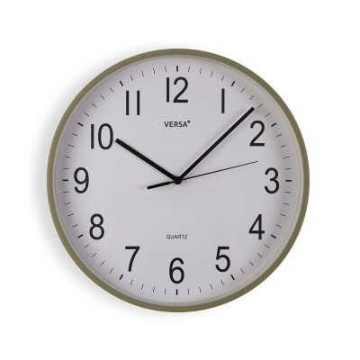 Horloge Murale Versa Vert Plastique 35,1 X 35,1 X 4,5 CM