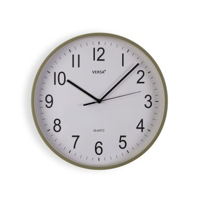 Horloge Murale Versa Vert Plastique 30 x 30 x 4 cm