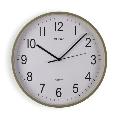 Horloge Murale Versa Vert Plastique 40 x 40 x 5,5 cm