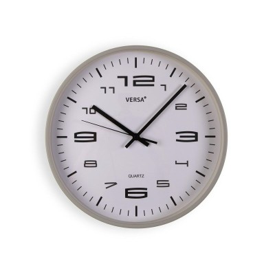 Horloge Murale Versa Gris Plastique 25 x 25 x 4 cm