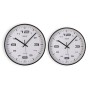 Horloge Murale Versa Noir Plastique 25 x 25 x 4 cm