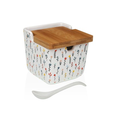 Sugar Bowl Versa Blume Ceramic 8,8 x 8,5 x 8,8 cm