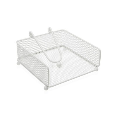 Napkin holder Versa White Steel Iron 17,5 X 9 X 18 CM
