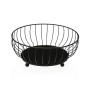 Fruit Bowl Versa Black Metal Steel 27,5 X 11 X 27,5 CM