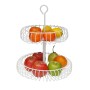 Fruit Bowl Versa White Metal Steel 32 x 37 x 32 cm