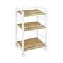 Vegetable trolley Versa White Metal Plastic Melamin 30 x 76 x 40 cm