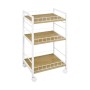 Vegetable trolley Versa White Metal Plastic Melamin 30 x 76 x 40 cm
