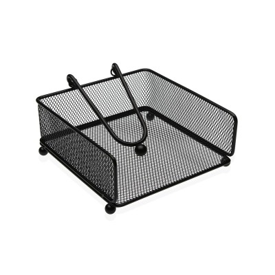 Napkin holder Versa Black Steel Iron 17,5 X 9 X 18 CM