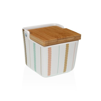 Salt Shaker with Lid Versa Flint Ceramic 8,8 x 8,5 x 8,8 cm