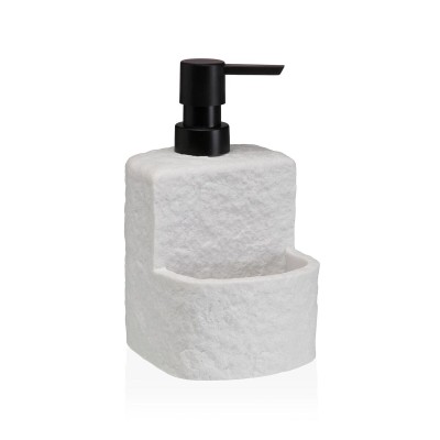 Distributeur de Savon Versa Viti Blanc Résine Céramique 10,2 X 17,5 X 11,5 CM
