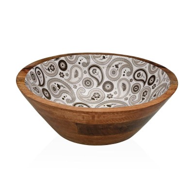 Bol Versa Glob Bois de manguier 30 x 7 x 30 cm