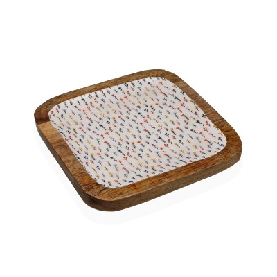 Snack tray Versa Blume 20 x 1,5 x 20 cm