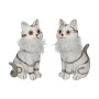 Decorative Figure Versa White Cats 7,5 X 17 X 10,5 CM Decorative Figure