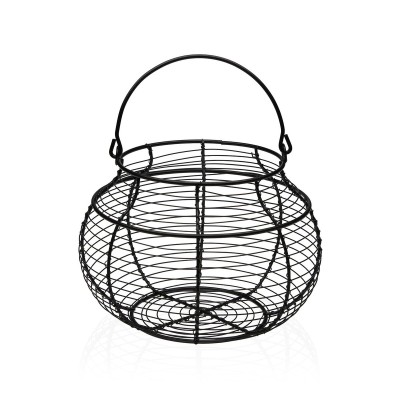 Egg cup Versa Black Metal Steel 23 X 17,5 X 23 CM