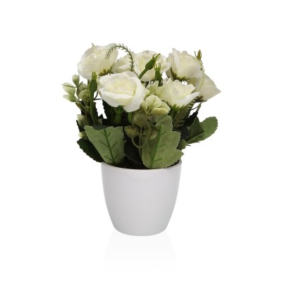 Plante décorative Versa Fer Textile Plastique Roses 8 X 18 CM