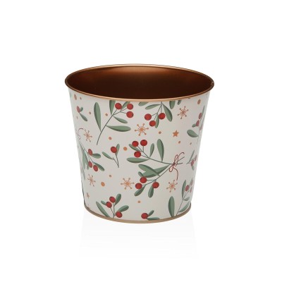 Plant pot Versa Metal Minimalist Berries 13,3 X 11,3 X 13,3 CM