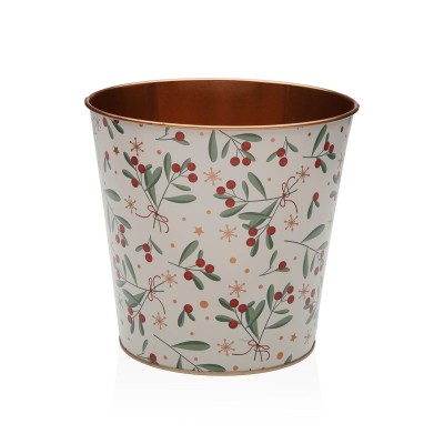 Plant pot Versa Metal Minimalist Berries 17,5 x 16,5 x 17,5 cm