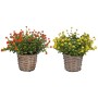 Plante décorative Versa Fer Textile Plastique 16 x 21 cm