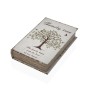 Boîte Décorative Versa Toile Bois MDF Arbre Livre