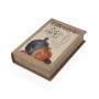 Decorative box Versa Canvas MDF Wood Book Vase