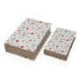 Boîte Décorative Versa Verdi Toile Bois MDF Fleurs Livre