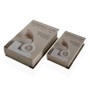 Boîte Décorative Versa Minimalism Toile Bois MDF Livre