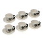 Jeu de 6 tasses avec plat Versa Nathalie Grès Coeur