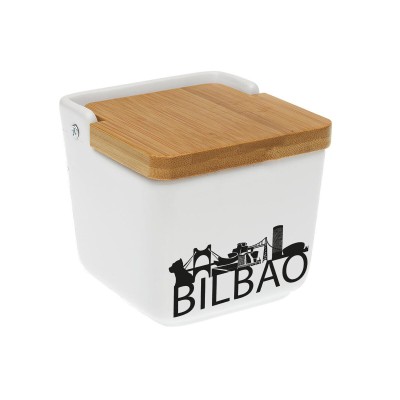 Salt and Pepper Shakers Versa Bilbao Ceramic 8,8 x 8,5 x 8,8 cm
