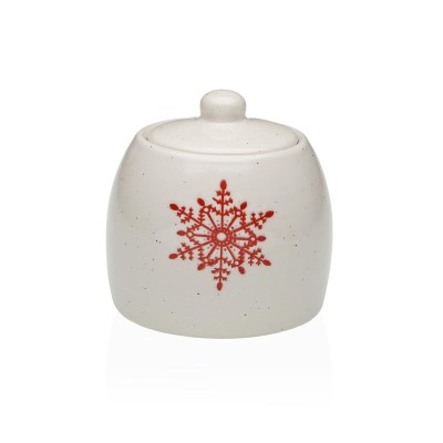 Sugar Bowl Versa Yule Stoneware 6,9 x 8,9 x 6,9 cm Star