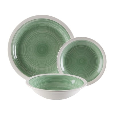 Assiettes Versa Legrand Vert Dolomite 18 Pièces