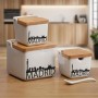 Salt and Pepper Shakers Versa Madrid Ceramic 8,8 x 8,5 x 8,8 cm