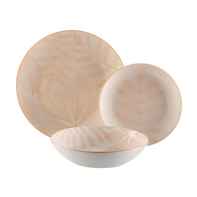 Tableware Versa Aylen Beige Porcelain 18 Pieces