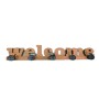 Wall mounted coat hanger Versa Welcome White MDF Wood 4 X 5,5 X 34,5 CM