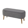 Foot of the bed Versa Maniko Grey Wood Textile 37 X 44,5 X 94,5 CM