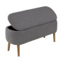 Foot of the bed Versa Maniko Grey Wood Textile 37 X 44,5 X 94,5 CM
