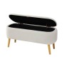 Foot of the bed Versa Maniko Beige Wood Textile 37 X 44,5 X 94,5 CM