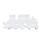 Portemanteau Versa Blanc Métal Fer Famille Hiboux 2 X 17 X 39 CM