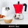Italian Coffee Pot Monix INOX RED 6T Red Stainless steel 6 Cups