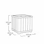Plant pot Keter 262635 Oak Resin Plastic Squared