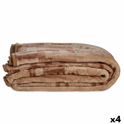 Couverture Gift Decor 3383 3383 Beige 220 x 240 x 0,5 cm (4 Unités)
