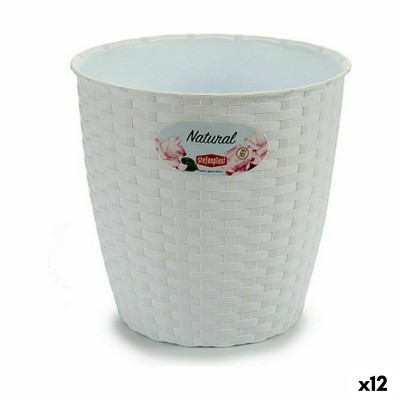 Planter Stefanplast 73460 73460 White Plastic 19 x 17,5 x 19 cm (12 Units)
