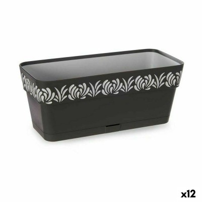 Planter Stefanplast 88703 Gaia Anthracite Plastic 13,3 x 12,3 x 29,3 cm (12 Units)