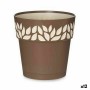 Self-watering flowerpot Stefanplast 94079 Cloe Brown Plastic 19 x 19 x 19 cm (12 Units)