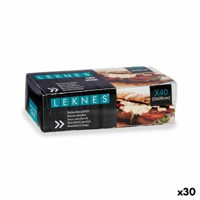 Reusable Food Bag Set Leknes 190939000477 190939000477 White Polyethylene 22 x 35 cm 21,5 x 1 x 34 cm 14,3 x 5,3 x 4,4 cm (30 Un