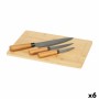 Ensemble de Couteaux Kinvara KT216102 KT216102 Marron Bambou Planche à découper Fromage (6 Unités)