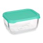 Lunch box Pasabahce 1113313-53733 SNOW BOX Green Transparent Glass Polyethylene 420 ml (12 Units)